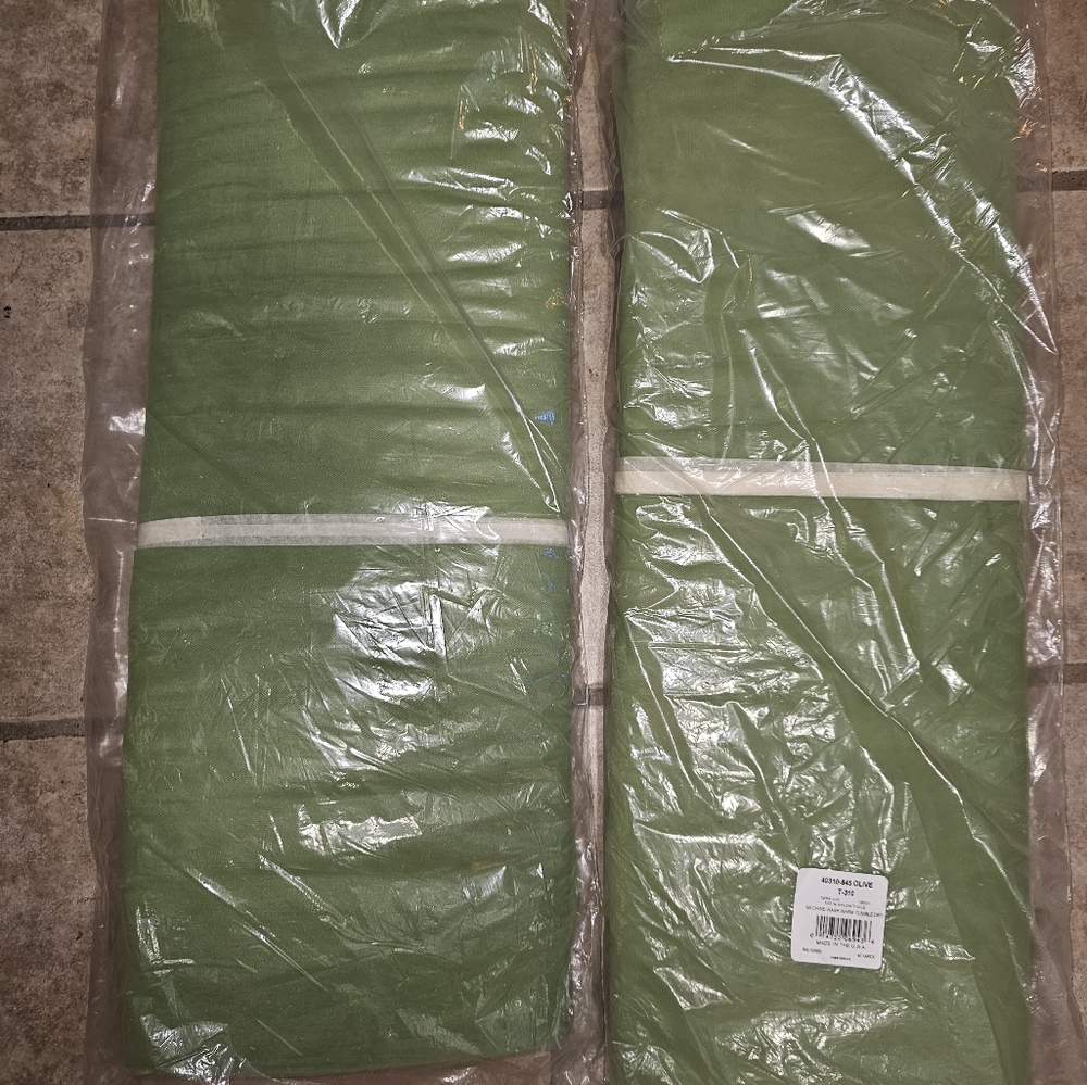 Tulle fabric, green . Each roll 40 yards